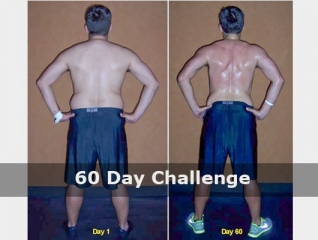 before and after back view photo of male body transformation client after 60 days of diet and exercise with Jason Smith